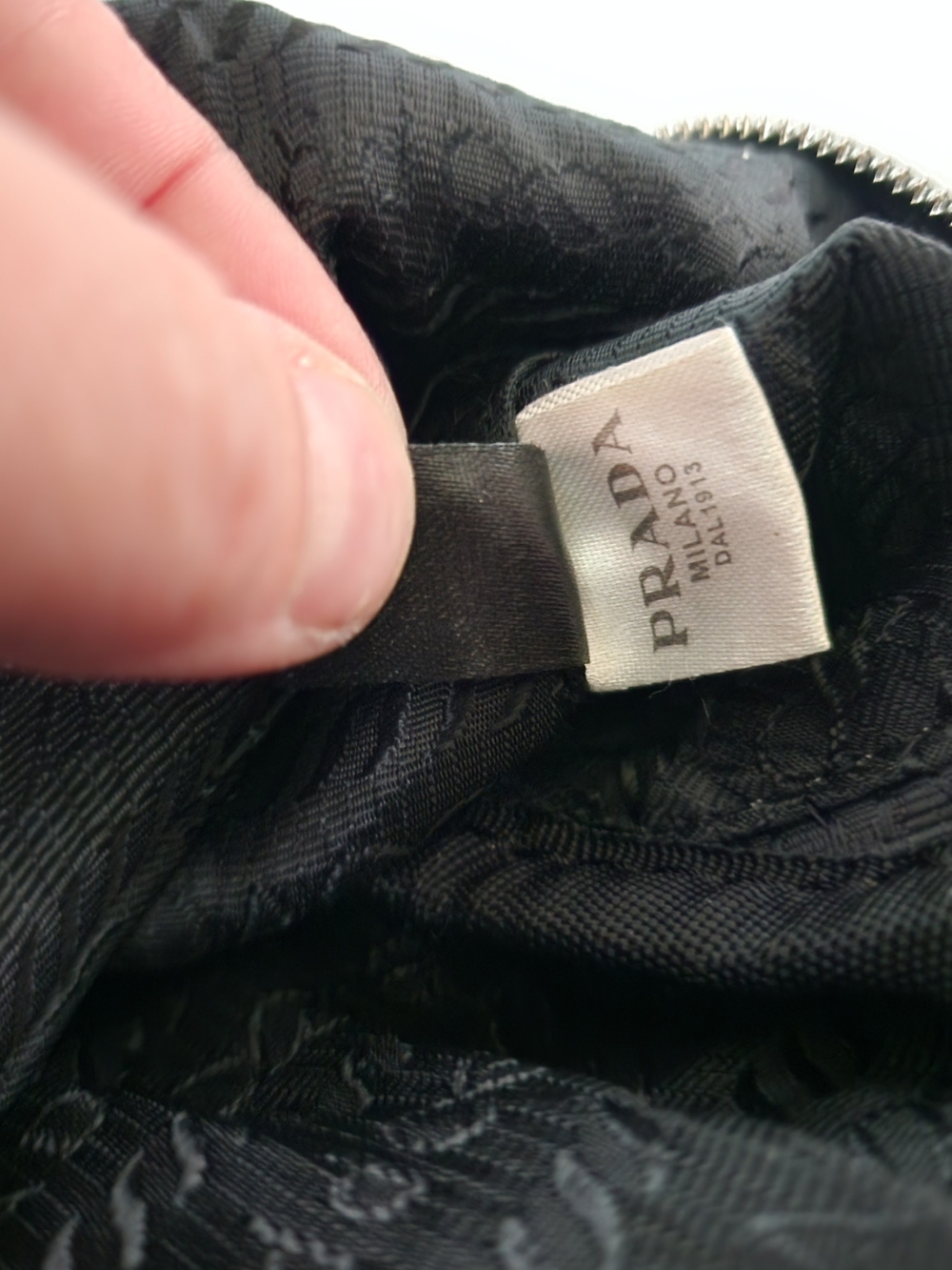 Prada Black Nylon Backpack Triangle Logo Zip Backpack Made in Italy - Picture 10 of 12